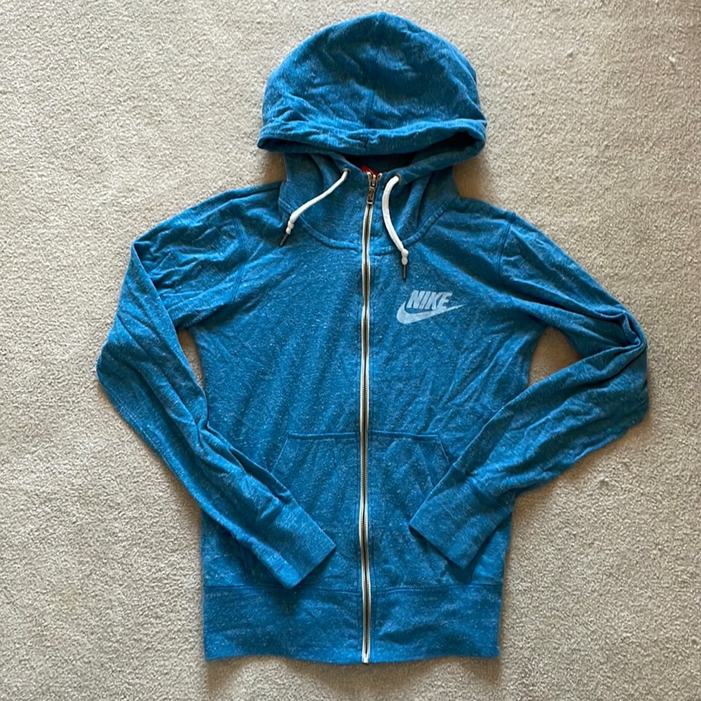 Nike Heathered Blue Zip Hoodie XS